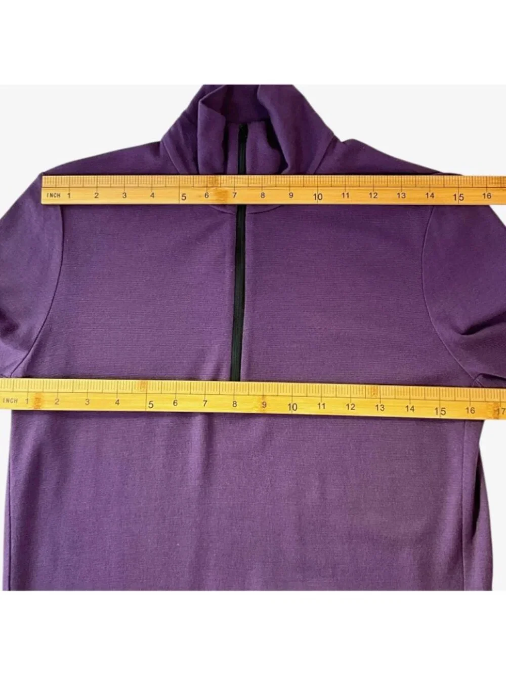 Icebreaker Bodyfit 260 Base Layer Top Womens Medium Purple 100% Merino 1/4 Zip - Picture 12 of 14
